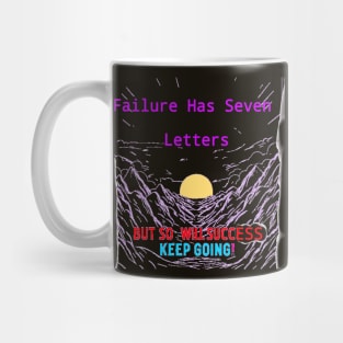 Rise Above: Motivational Sunset with Powerful Message Mug